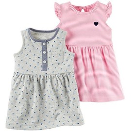 Carter's Baby Girls' 2 Pk 121h336, Heather, 9 Months