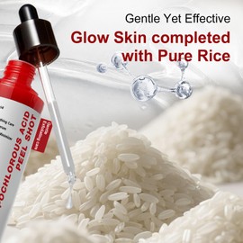 Gentle Exfoliating Serum with Hypochlorous Acid & Rice Extract - Daily Peel Solution for Smooth&Peel Shot for Pores - 80ml