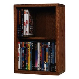 Wood Shed Hill 12 Series CD Storage Cabine, Real Oak Wood Media & Display Shelves, Handcrafted in The USA