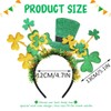 CASDRE St. Patrick's Day Headband Green Light up Shamrock Hat