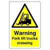 Safety First Display LTD Warning fork lift crossing sign -