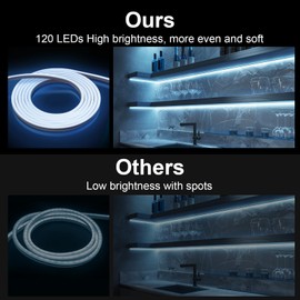 MMEEVT Neon Light Strip - 32.8ft/10m Neon LED Strip Light,24V Dimmable Waterproof LED Neon Lights, Flexible Neon Lights for Bedroom Kitchen Outdoor Decoration(Power Adapter Included)