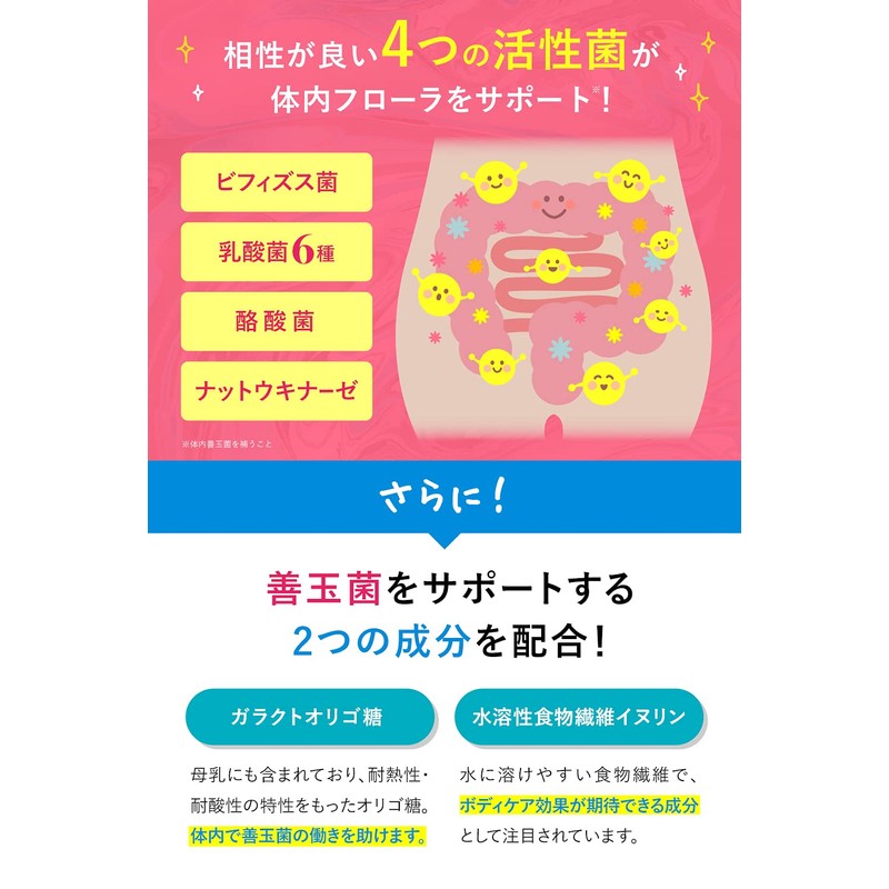 ビオナス ビフィズス菌 乳酸菌 サプリ [ 耐酸性カプセル採用 1袋で4兆個 ] 生きた 酪酸菌