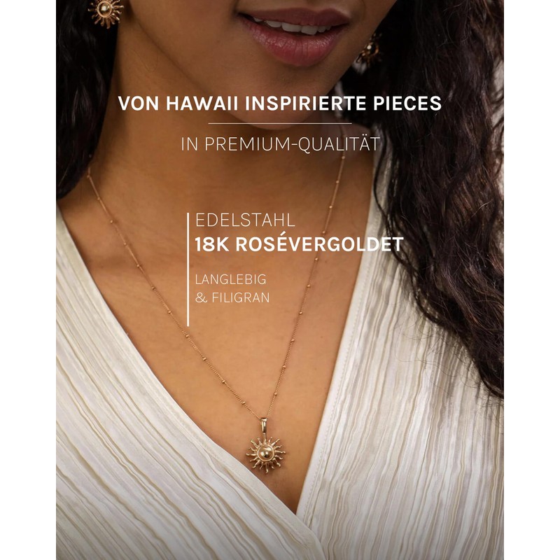 Purelei® Sun Necklace (Gold, Silver & Rose Gold) with Sun