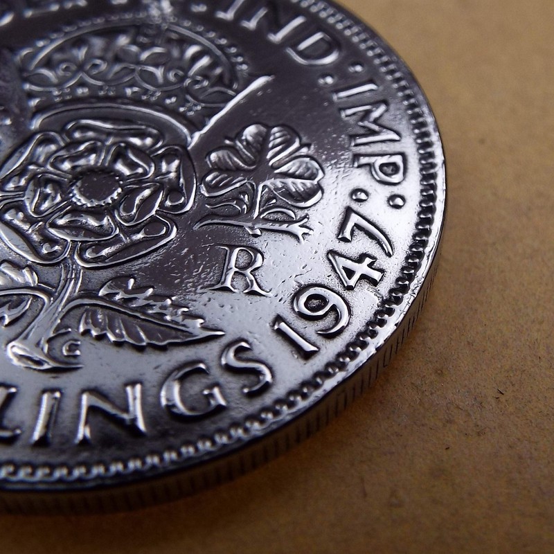 A Silver Dream 1947 2 Shilling Coin Keyring