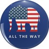 Republican Elephant all the way Lapel Bin Brooch Badge Pin