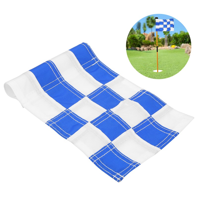 Checkered Golf Hole Pole Cup Flags Golf Backyard Practice Putting