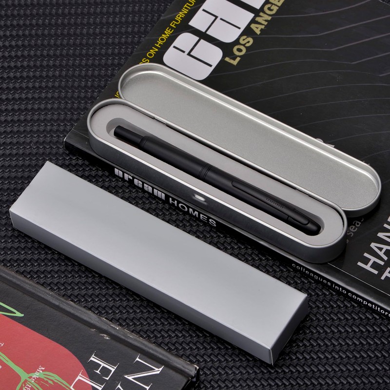 Jinhao 10 Press Fountain Pen Matte Black Retractable Fine Nib