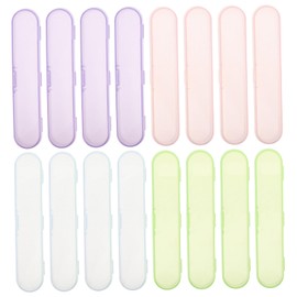 TOVINANNA 20pcs Plastic Tweezer Case with Separate Compartments for Eyelash Extensions Ear Picks Eyebrow Tools Scratch Resistant Interior Lightweight Travel Storage Box for Beauty Tool