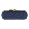 Estuche De Brillo Labial Con Espejo Para Bolso Azul Oscuro