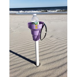 Beach Cup Holder with 16" Removable Pole- Beach Cup Holder Holds Your Drinks at The Beach and in Your Car. The KAZeKUP Cup Holder is The Perfect Accessory for The Beach, Your car, Boat, RV and More