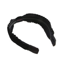VINGTAINE HK-238-BK- Frilled Velvet Headband Hair Access, Elegant, Simple, Cute