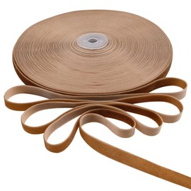 BokingOne Vintage Khaki Velvet Ribbon, 3/8 Inch X 30Yds Single Face Velvet Ribbon for Gift Wrapping, Christmas Wrapping Bows, Wedding Decor, Home Decorating, DIY Crafts Decor