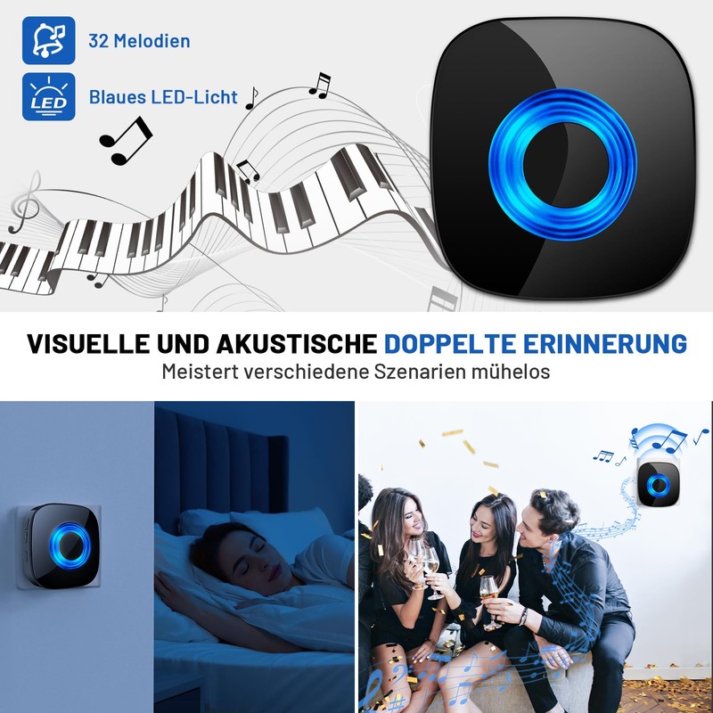 PHYSEN Wireless Signal Forwarding, Specially for Blink Doorbell, Wireless Bell