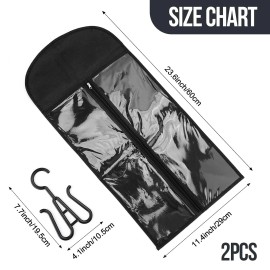 2PCS Wig Storage Bags with Hanger Hair Extension Holder