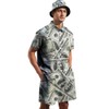ifamawlea Men's 2 Piece Tracksuit Hawaiian Shirt Shorts Button Down