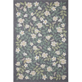 Loloi Rifle Paper Co Cotswolds Charcoal 3'-6" x 5'-6" Accent Rug