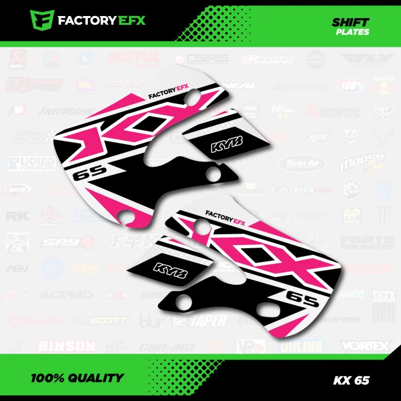 Factory EFX White & Pink Shift Racing Graphics Kit fits