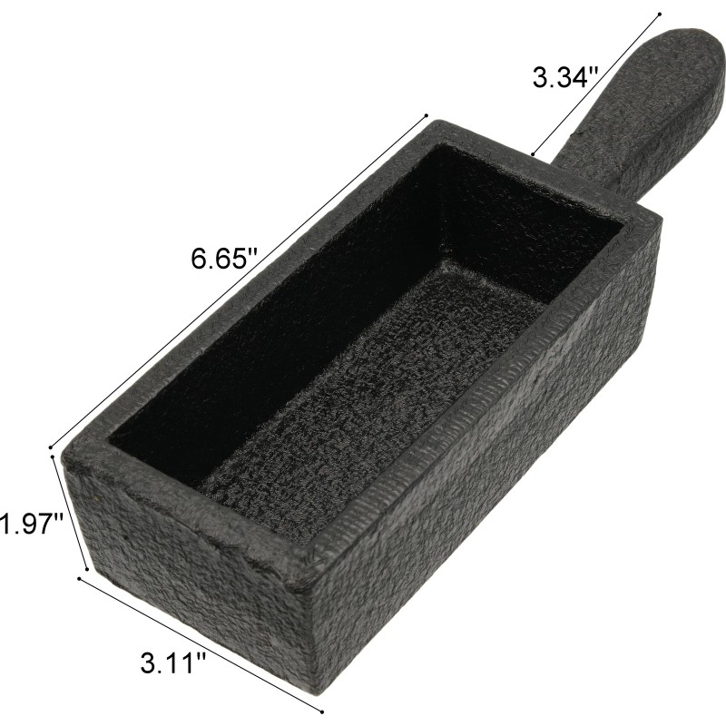 FindingKing 4 100 oz Cast Iron Bar Ingot Molds W/