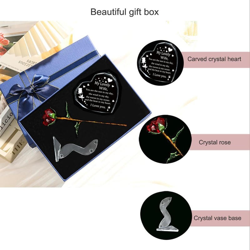 XuanMingyuan Crystal Rose Heart Set