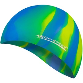Aqua Speed Colourful Swimming Caps + Small Microfibre Towel | Women & Men | Swim Hat | Swimming Cap for Children | Swimming Cap | Waterproof Swimming Cap | Swimming Cap | Swimming Cap | 15th Colourful