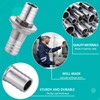 5/8" Hose Barb Thru-Bulk Bulkhead Fitting,304 Stainless Steel Straight Hex