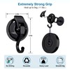 iRomic Heavy Duty Vacuum Suction Cup Hooks (4Pack),Black