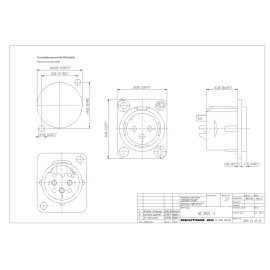 Neutrik NC3MD-L-BAG-1 XLR 3 Pin Male D Series Solder Black/Silver Contacts 1110