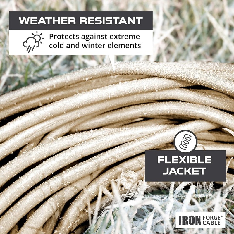 Iron Forge Tools 6 Ft Beige Extension Cord Indoor Outdoor,16/3