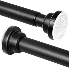 Shower Curtain Rod, 32-84 inch Heavy Duty Spring Tension Shower Rod, No Drill, Non Slip, Never Rust Stainless Steel Adjustable Shower Curtain Rods for Bathroom or Window