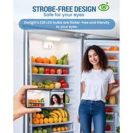 BrightWish E26 Refrigerator Light Bulb, 5W 5000K Daylight Appliance Bulb, 400LM 40W Equivalent Fridge Light Bulbs, Non-Dimmable, Energy-Efficient LED Freezer Bulb for Home, Pack of 2