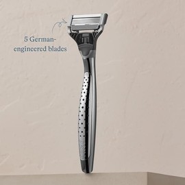 Harry's Harry's Shaving Kit for Men - Razor Handle, 5 Razor Blade Refills, Foaming Shave Gel, and Travel Blade Cover - Craft Edition