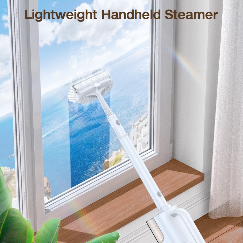 ScrubWiz Steam Mop with Detachable Handheld Steam Cleaner, 10-in-1 Multi