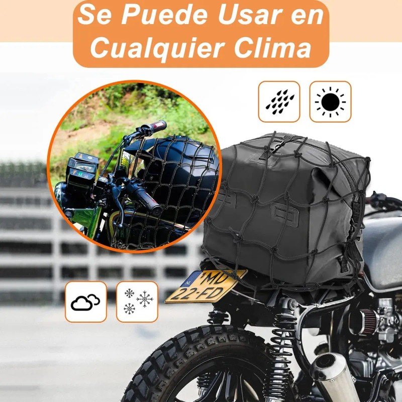 Red Elástica Tanque Porta Bultos Parrilla Casco Moto 4 Pzs