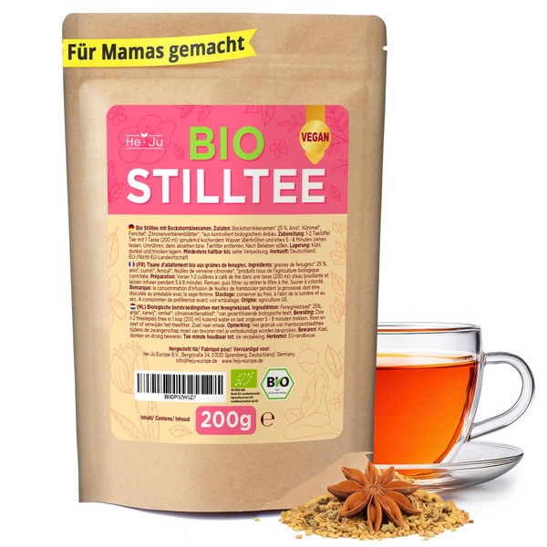 He-Ju Bio Stilltee 200g – Kräutertee mit Bockshornkleesamen, Fenchel &