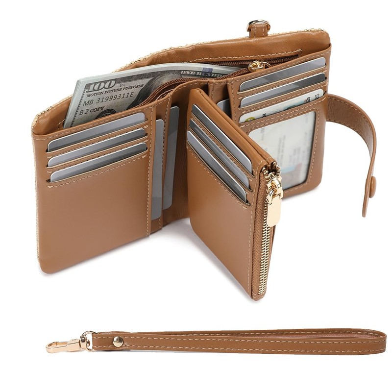 Small Wallet For Wome Small RFID Wristlet Wallets With Card