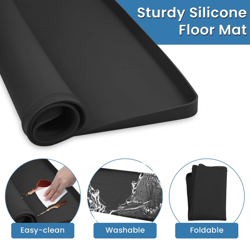 Large Washing Machine Mat 29" x 29" Silicone Under Washer