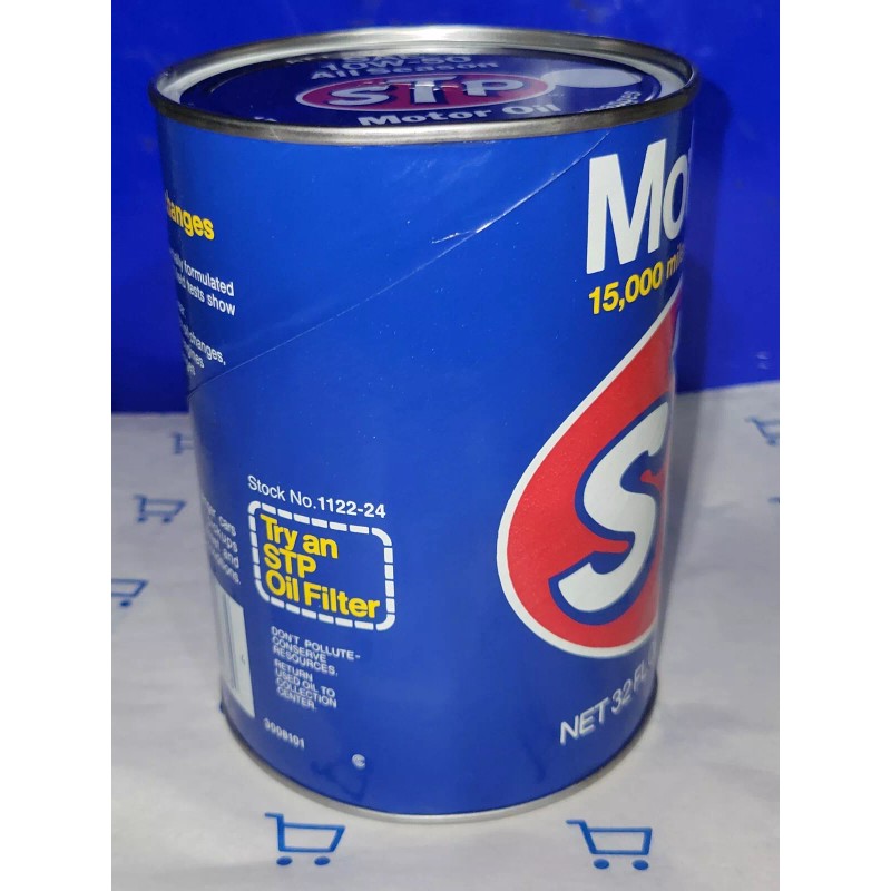 STP Vintage STP Motor Oil Quart Paper Can 10w50 NOS