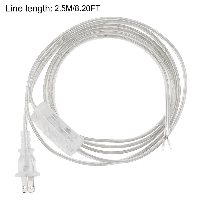 RTNLIT 8FT Lamp Cord with On/Off Button Switch and Polarized