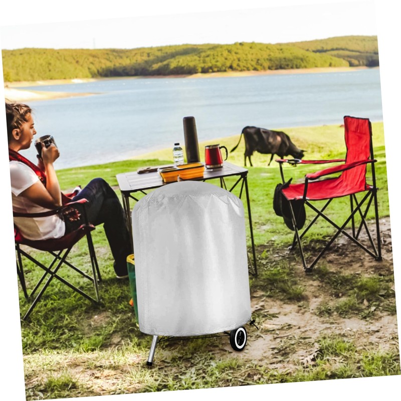 IWOWHERO Polyester Barbecue Grill Cover for Outdoor Use and Easy