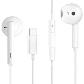 Moto E13 / G22 / G32 / EDGE 40 / EDGE 40 PRO / G73 / G53 / G82 5G / G6 PLAY / E20 Headphones USB C Headphones, Type C Earphones In-Ear Wired Headphones with Mic and Volume Control HiFi Stereo Earbuds