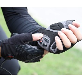 Rotto MTB Cycling Gloves Half Finger Full Finger for Men Women with Gel and SBR Padding, l
