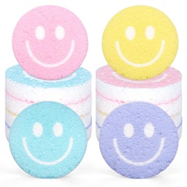 FYSUIMU 8Pcs Smile Face Kitchen Sponges Pastel Smile Pattern Dish Washing Sponges Non Scratch Cleaning Scrub Sponges for Home Kitchen Restaurant Bathroom