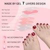 Red Press On Toenails,14 Sizes-28 Pcs Soft Gel Red Glitter