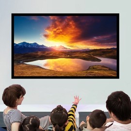 Fabric Projector Screen Anti-crease Movie Screen Indoor Outdoor Us 135 Inches