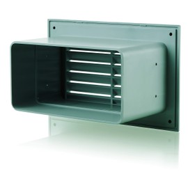 Blauberg UK Decor 81X136 Grey Flat Plastic Duct Air Brick Wall Grille-110x54mm-Grey, 110x54mm