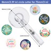 MK.Bear 75mm/3 Inch Clear Circle Cutter Button Maker Tools, Adjustable