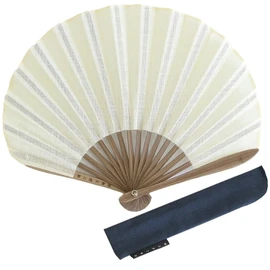 Nishikawa Shoroku Shoten Summer Gauze Fan, Women's, Women's, Present, Gift, Women's, Small Size, Shell-shaped, Luxury, Usuma-Egg