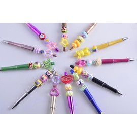 Hand Painted Beads for Pens 20pcs DIY Painted Star Beads Acrylic Drawn Printing Beads for Jewelry Making Accessories Cute Beads for Bracelets Keychain Making Phone Lanyards Earrings