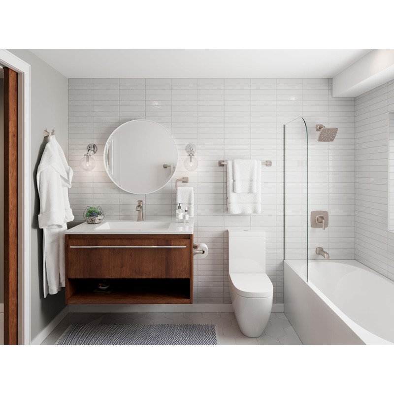Pfister Bruxie Toilet Paper Holder, Bathroom Tissue Roll Holder, Wall-Mounted,